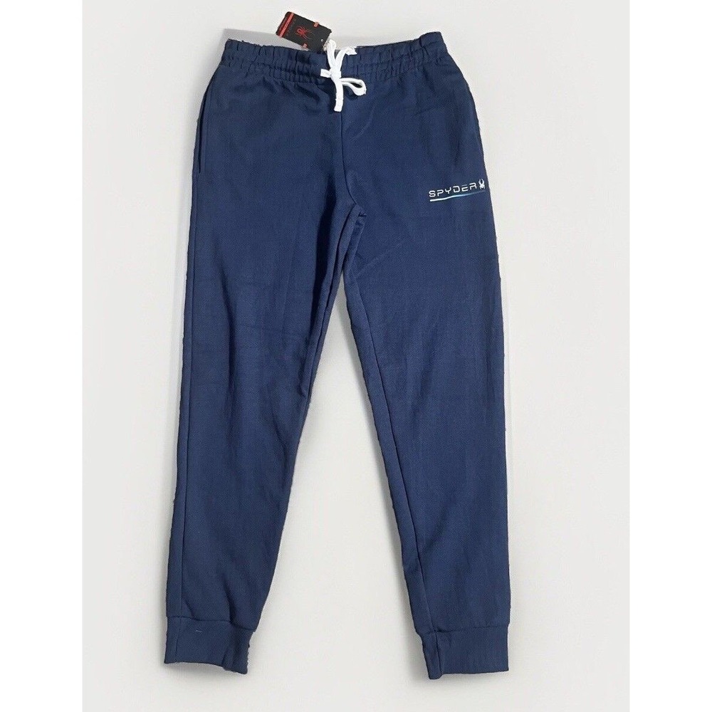 Spyder Joggers Men Med Navy Loungewear Fleece Sweatpants Athleisure Comfy NWT